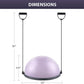 ZELUS Balance Ball Trainer with Resistance Bands and Foot Pump, Inflatable Yoga Ball for Home Gym Workouts, 23 Inch Exercise Half Ball for Balance Training Core Strength Fitness More, 330lb Cap