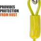 BV Dog Tie Out Cable 15 Feet - Heavy Duty Dog Lead Up to 35 Pounds - Reflective & Rust-Free with Quick Release Swivel Clips & 360° Rotating Clasp - Tangle-Free Dogs Runner for Yard (Yellow, Single)