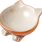 Nihow Ceramic Basic Cat Bowls: 5 Inch Cat Bowl for Food & Water - Food Grade Cat Dish for Small-Sized Cat - Microwave & Dishwasher Safe -Elegant Brown (4.25 OZ /1 PC)