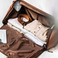 Halfday Convertible 2-in-1 Garment Duffel Weekender Bag 45L | Wrinkle-Free Travel, Hanging Suit Compartment, Shoe Pockets, Trolley Sleeve. Durable & Water-Resistant Carry-On, Terracotta