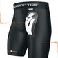 Shock Doctor Compression Shorts with Protective Bio-Flex Cup, Moisture Wicking Vented Protection, Youth Size