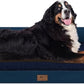 Orthopedic Large Dog Bed Washable: Orthopedic Dog beds for XXXLarge Size Dogs, Waterproof Washable Cover with Egg Foam Removable Bolster, Navy Blue Pet Beds for Large Dogs
