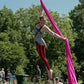 DASKING Aerial Silks Starter Kit - Durable 11Yards of Aerial Yoga Hammock with Hardware, Aerial Swing for Acrobatic Flying Yoga & All Levels (Aerial Rigging Point Up to 14ft)