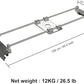 Router Sled, Slab Flattening Jig, DIY Woodworking Router Sled for Flattening Slabs with Height Adjustable (L-Carriages, Steel and Aluminum, 48 Inches)