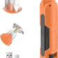 PAPIFEED High Torque Dog Nail Grinder Quiet - 6-Speed Adjustable Pet Nail Trimmer with 2 LED Lights & Dust-Proof Cover, Powerful Motor for Large/Medium/Small Dogs & Cats, Rechargeable - Orange