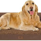 Large Dog Bed Orthopedic Washable - Beds Bolster - Waterproof with Removable Cover - Extra XL XLarge Big Dogs - Memory Foam Couch Sofa - Coffee Dog Bed