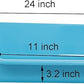 1 Pack of Extra Large Cat Litter Box (ABS Material), Low Entry Senior Litter Pen for Geriatric Kitty Big Cats, Jumbo Pet Safe Litter Boxes Tray for Pets Potty (Light Blue, 24" L x 20" W)