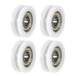 uxcell Nylon Pulley U Groove Ball Bearing Roller Guide Wheel 6x21x7mm Double Metal Shielded (GCr15) Chrome Steel Bearings 4pcs