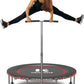 40/48" Low-Impact Rebounder Trampoline for Adults with Bungee, 450/550LBS Quiet Mini Exercise Trampoline with Adjustable U/T-Shaped Foam Handle Bar, Fitness Equipment for Indoor/Gym Workout