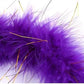 Purple Cat Teasing Stick Toy - Interactive Stick with Sparkly Feather Boa & Crinkle Ball for Indoor Cat Training & Fun
