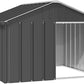 vidaXL Anthracite Dog House | Durable Galvanized Steel Construction | Outdoor Weather Resistant Roof | Open Entrance for Easy Access
