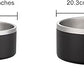 Black Dog Bowl, Double Wall Stainless Steel Pet Bowl, Vacuum Insulated Pet Feeder, Non-Skid Pet Bowl, 32 oz