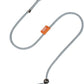 Dog Anti-Slip Leash 5FT with Metal Stopper - Durable No-Pull Training Lead for Small, Medium & Large Dogs - Comfortable Handle Nylon Rope, Tangle-Free Pet Walking Leash (Gray, 5 FT)