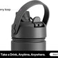 26 oz Insulated Water Bottle with 2-in-1 Straw and Spout Lid, Glow-in-the-Dark, 24H Cold, Leakproof, Fits in Car Cup Holder, Stainless Steel for Sports, Travel, and School (Twinkling Galaxy)