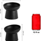 Ceramic Raised Cat Bowls, Elevated Tilted Cat Food and Water Bowls Set, Porcelain Stress Free Pet Feeder Dish for Cats and Small Dogs, Dishwasher and Microwave Safe, Set of 2(Black)