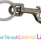 Petest 25ft Reflective Tie-Out Cable with Buffer Spring for Large Dogs Up to 90 Pounds
