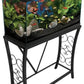 MAKLAINE Traditional Steel 29 Gallon Metal Aquarium Stand in Black