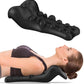 Neck and Shoulder Relaxer with Upper Back Massage Point, Cervical Traction Device Neck Stretcher for TMJ Pain Relief and Cervical Spine Alignment Chiropractic Pillow（Black）