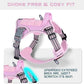 BUMBIN Tactical Dog Harness for Small Dogs No Pull, Famous TIK Tok No Pull Puppy Harness, Fit Smart Reflective Pet Walking Harness for Training, Adjustable Dog Vest Harness with Handle Pink S