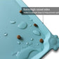Hoki Found L Silicone Non Slip Pet Food Tray - Dog Cat Bowl Mats - Waterproof Dog Cat Food Mats for Carpet - Light Turquoise