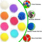 10 Pieces Sparkle Pom Pom Balls for Cat - Interactive Glitter Balls, Multicolor, Size of 2 inches, Best as Kitten Play Toys…