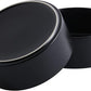 Black Dog Bowl Ceramic for Medium Large Breed, Heavy Weighted Dog Food Water Feeder Dish, Non - Slip Modern Cute Extra Big Porcelain 8 in Pet Bowl Maze