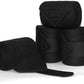 Horse Polo Leg Wraps Soft Fleece Wraps Equestrian Leg Bandage 4-Pack (Cob(8.2ft), Black)