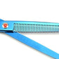 LILYS PET Professional PET Grooming Scissors Kit,Coated Titanium,Sharp and Strong Stainless Steel Blade for Dogs Cats Hair Cutting,3 Pieces of Scissors with a Comb and a Case (8.0 inches, Blue)