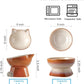 Nihow Elevated Cat/Dog Bowls Set : 5 Inch Ceramic Raised Cat Food & Water Bowl Set for Protecting Pet's Spine - Feeding & Watering Supplies for Pets - Elegant Brown (2 PC)