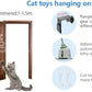 Cat Toys Hanging Door Electric and Moving Ball, Cats Toy Interactive for Indoor for Bored Feather Toys Kitten Rechargeable Door Hanging Automatic Retractable String（White）