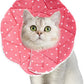 Soft Recovery Cone for Cats, Adjustable Post-Surgery Protective Collar, Comfortable Elizabethan Collar for Cats, Kittens, and Puppies to Prevent Wound Licking, E-Collar (美/首巻/粉/M)
