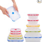 Collapsible Silicone Food Storage Containers, BPA Free, Microwave, Freezer and Dishwasher Safe, Lunch, Meal Prep, Travel, Space-Saving, Set of 5