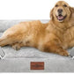Comfort Expression XL Dog Beds Waterproof, Orthopedic Foam Dog Beds Large Sized, Bolster Dogs Beds Washable Pet Sofa with Removable Cover & Non-Slip Bottom(X-Large,Grey White)