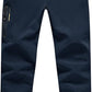 Rdruko Men's Snow Pants Waterproof Insulated Winter Hiking Pants Snowboard Fleece Lined Softshell Ski Pants