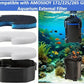 Compa tible with AMOSIJOY 172/225/265 GPH Tank Filters, 6 Pack of White Fine Filter Pads + 2 Coarse Sponge Inserts for PondForse Aquarium Filters (8 Pads Total)