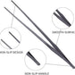 Extra Long Handle Aquarium Tweezers Serving Tongs Feed clamp,2 Pack Stainless Steel Straight and Curved Tweezers Set for Fish Tank Plants Reptile Feeding Tongs（15 Inchs）