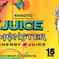Monster Energy Juice Monster Khaotic Tropical Orange, Energy + Juice, Energy Drink, 16 Ounce (Pack of 15)