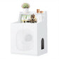 Large Cat Litter Box Enclosures,Litter Robot Enclosure,Hidden Litter Box Furniture,Hidden Cat Washroom Furniture with Door,Kitty Litter Box Furniture with Hidden Storage As Sideboard Cabinet