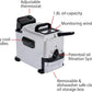T-fal Compact EZ Clean Stainless Steel Deep Fryer with Basket 1.8 Liter Oil and 1.7 Pound Food Capacity 1200 Watts Easy Clean, Temp Control, Oil Filtration, Dishwasher Safe Parts, 1.8 Liters