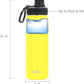 DRINCO Stainless Steel Water Bottle Spout Lid Vacuum Insulated Double Wall Water Bottle Wide Mouth (40oz 32oz 22oz 18oz 14oz) Leak Proof Keeps Cold or Hot (22 oz, 22oz Illuminating Yellow)
