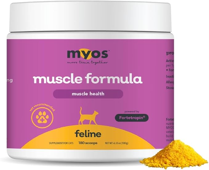 Powered by Fortetropin for Senior Cats - Aids Weight Gain, Muscle Growth & Mobility Support - Natural, Cat Nutritional Supplement - 180 Servings