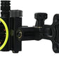 Archery 5-Pin Bow Sight - 0.019" Fiber, Brass Pin, Aluminum Machined - Right and Left Handed, with Hi-Vis Level for Archery, Hunting, Shooting