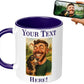 Personalized Coffee Mug, Custom Photo Caricature Gift, Funny Customized Coffee Gift for Men & Women, Custom Mugs with Pictures, Navy 11oz Father's Day Mug