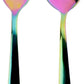 Ahimsa Stainless Steel Kids Utensils - Kids Fork and Spoon Set, Pediatrician Designed Rainbow Silverware Set, 100% BPA Free & Dishwasher Safe (Rainbow)