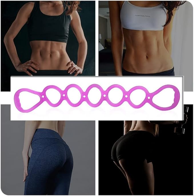7 Ring Stretch Resistance Exercise Band, BetterJonny Workout Bands Yoga Stretching，Foot, Leg and Arm Exerciser for Home or Fitness Center Workout Walking Exercise