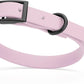 Dogline Biothane Waterproof Dog Collar Strong Coated Nylon Webbing with Black Hardware Odor- Proof for Easy Care Easy to Clean High Performance Fits Small Medium or Large Dogs, Pastel Purple