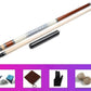 2-Piece Pool Cue Stick + Pool Cue Case with Carbon Extension