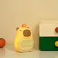 Capybara Alarm Clock with Night Light for Kids, Cute Toddler Alarm Clocks for Bedrooms Ok to Wake Clocks for Girls and Boys, Rechargeable Silicone Animal Tabletop Lamp for Kid