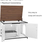 unipaws Extra Large Cat Litter Box Enclosure Furniture with Top Opening, XL Washroom Bench for Cats with Removable Divider, Jumbo Automatic Litter Box Cover and Hidden Cat Box
