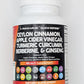 Clean Nutraceuticals Ceylon Cinnamon Turmeric Apple Cider Vinegar Ginseng Berberine Plus Bitter Melon Gymnema Milk Thistle Fenugreek